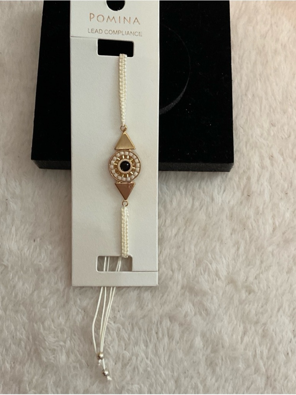 Pomina White and Gold Protective Evil Eye Bracelet